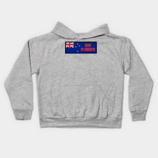 New Plymouth City in New Zealand Flag Kids Hoodie